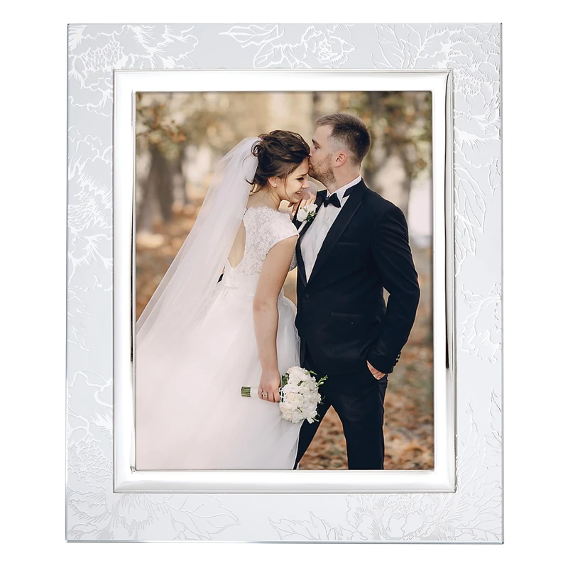 Lenox Silver Peony 8" x 10" Frame, 3.15 LB, Metallic - Image 1