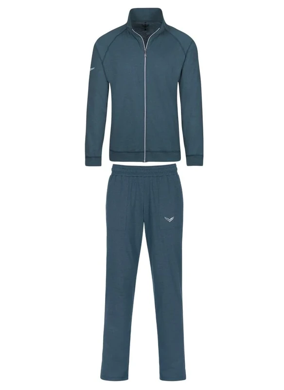 Trigema Men's 6371058 Jogging Suit, Jeans Melange, XL