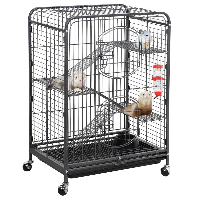 Yaheetech 94cm 4-Tier Small Animal Cage with Rolling Wheels