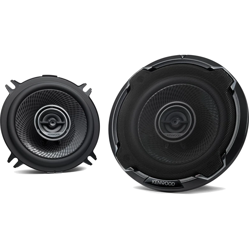 Kenwood KFC-PS1396 13cm 2-Way Coaxial Speakers | Surround Sound Car Speakers Polypropylene Diaphragm Woofer and Balanced Dome Tweeter, Black/White