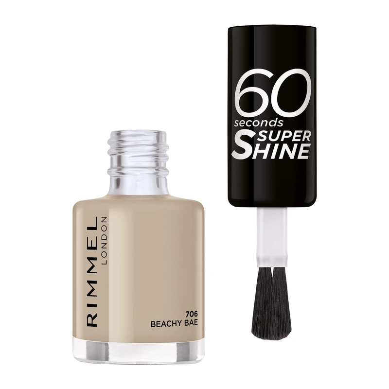 Rimmel 60 Seconds Super Shine Colour Block Nail Polish - Ultra Shine and Long Lasting - Quick Drying 8 ml (Pack of 1)