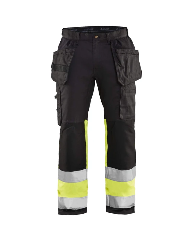 BLÅKLÄDER Hi Vis Trousers Stretch Men 36L Black/Yellow