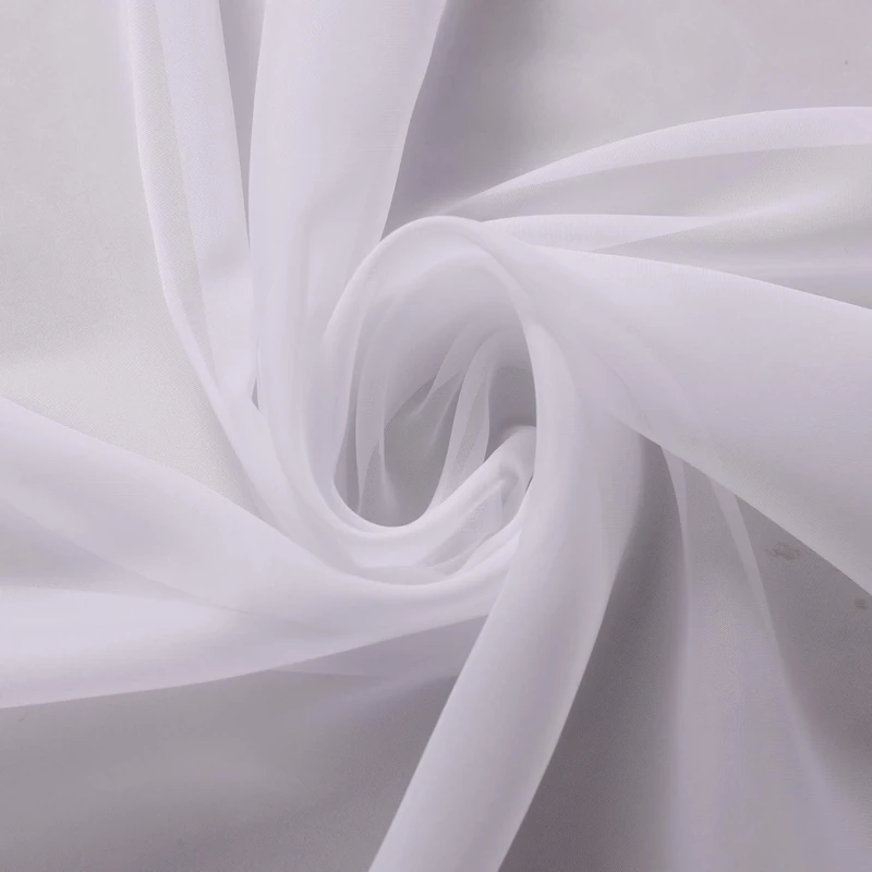 84 Inches Wide Pure White Voile Net Curtain Wedding Drape Fabric (Pure White, 84" Wide X 50 Meter Long)