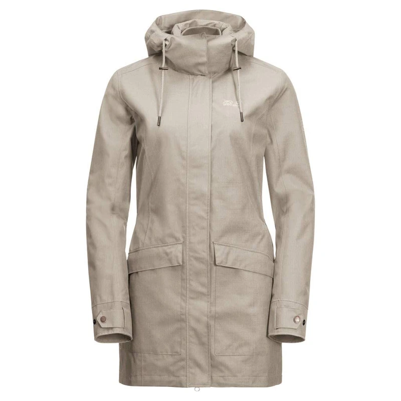 Jack Wolfskin Women Rocky River Hardshell Jacket - Dusty Grey, X-Large - Image 1