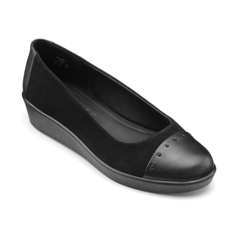 Hotter Angel, Women’s Closed Toe Ballet Flats, Black (Black Stud 338), 4.5 (37.5 EU) - Image 1