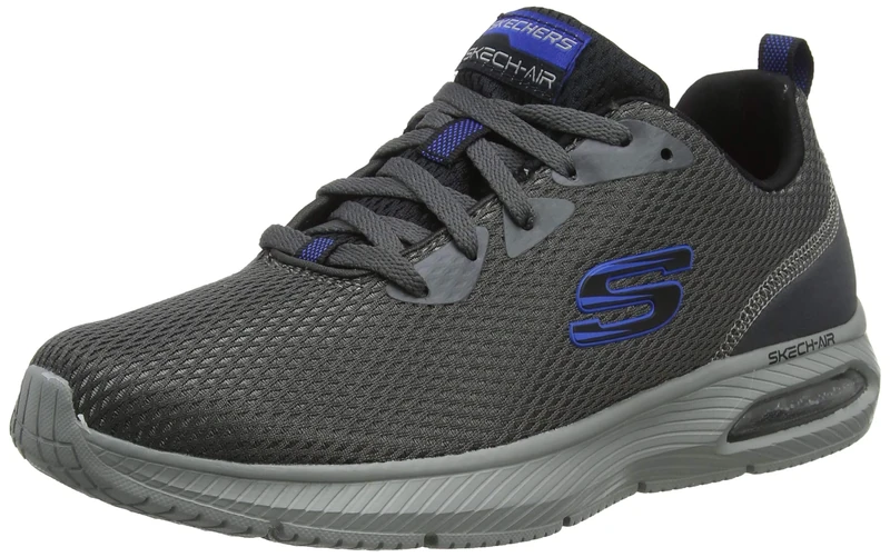 Skechers Men's Dyna-air Trainers, Grey Charcoal Mesh Black Trim Ccbk, 10.5 UK