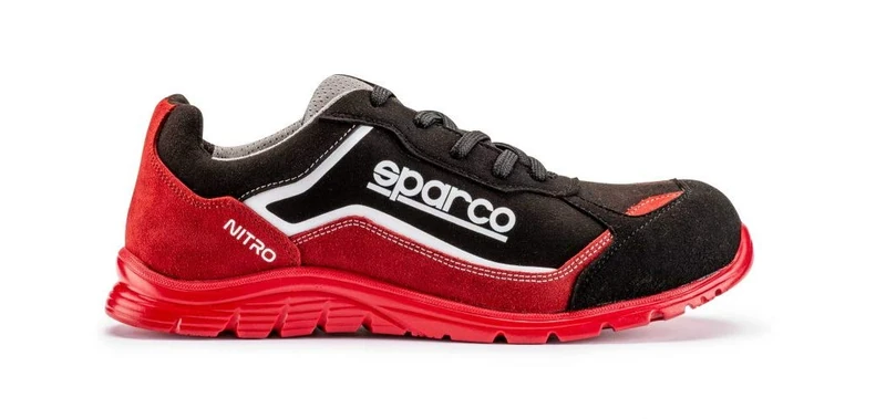 Sparco SPARCO TEAMWORK Scarpa Antinfortunistica Da Lavoro - BASSA PER UOMO E DONNA NITRO S3 SRC, Unisex Adults’ Fire and Safety Boot, ROSSO/NERO, 11.5 UK (EU)