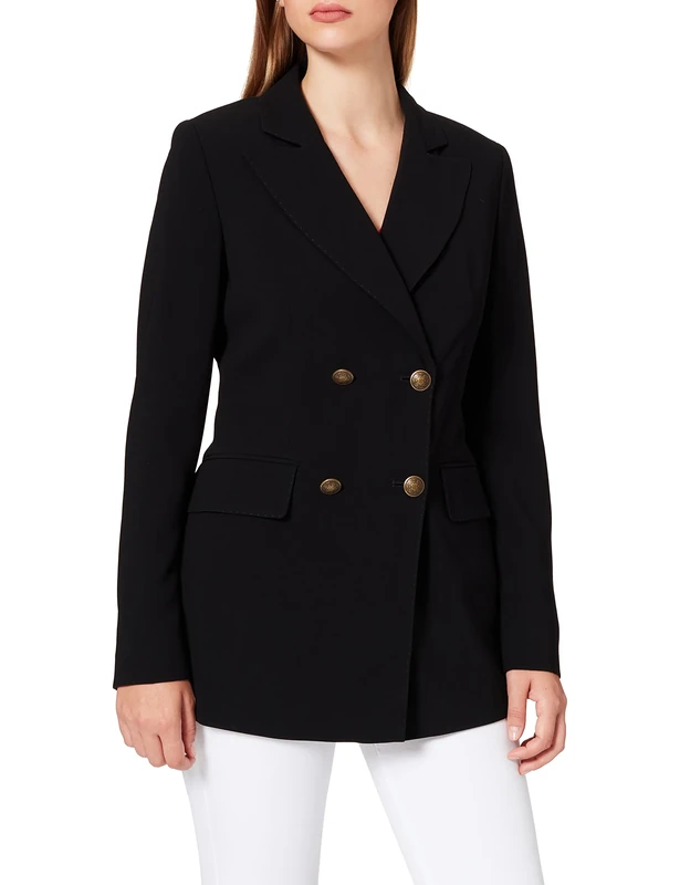 Daniel Hechter Women's Club Blazer Suit Jacket, Black (Black 990), 10 (Size: 36)
