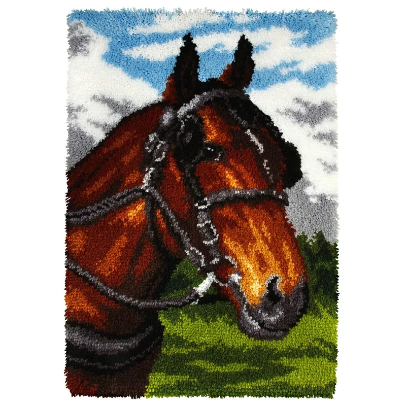 Orchidea Latch Hook Rug Kit Horse, Assorted, 50x74.5 cm