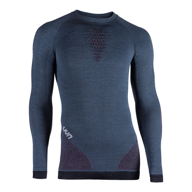 UYN U100029 FUSYON UW LG_SL. T-Shirt Men's Orion Blue/Bordeaux/Pearl Grey M
