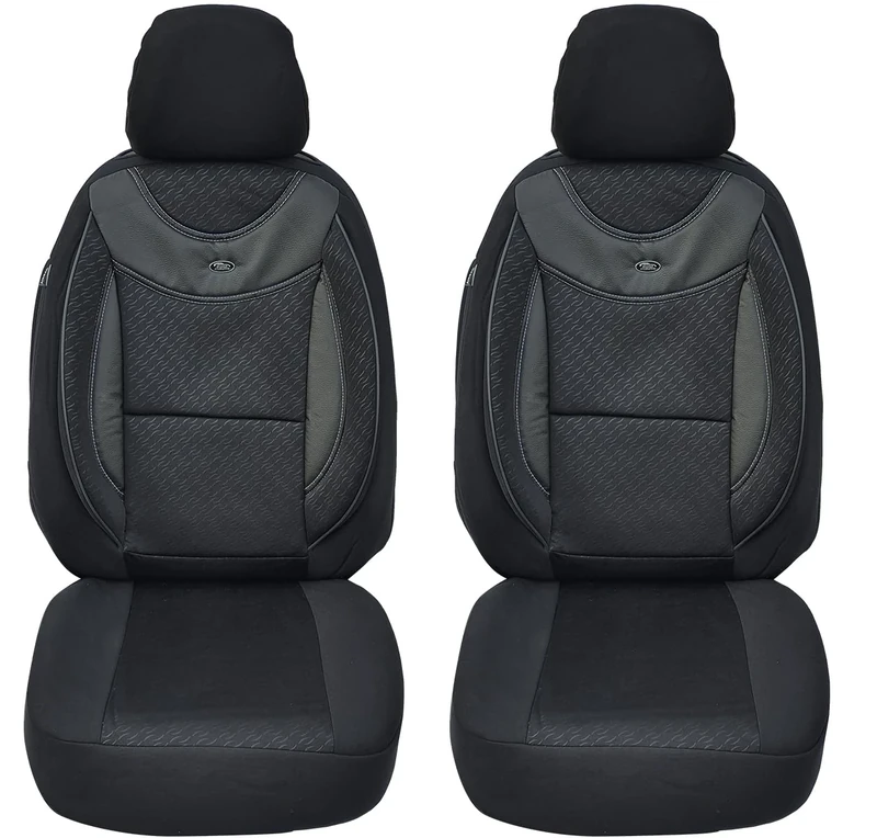 BREMER SITZBEZÜGE Custom Car Seat Covers Compatible with VW Crafter Gen. 2 Driver & Passenger Set from 2017 / Car Seat Covers, Protective Cover Set, Car Seat Covers, Pack of 2, in Black (G102)