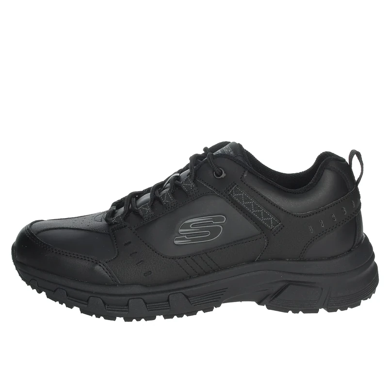 Skechers Men's Oak Canyon - Redwick Trainers, Black Leather Synthetic Textile Black Trim , 10 UK