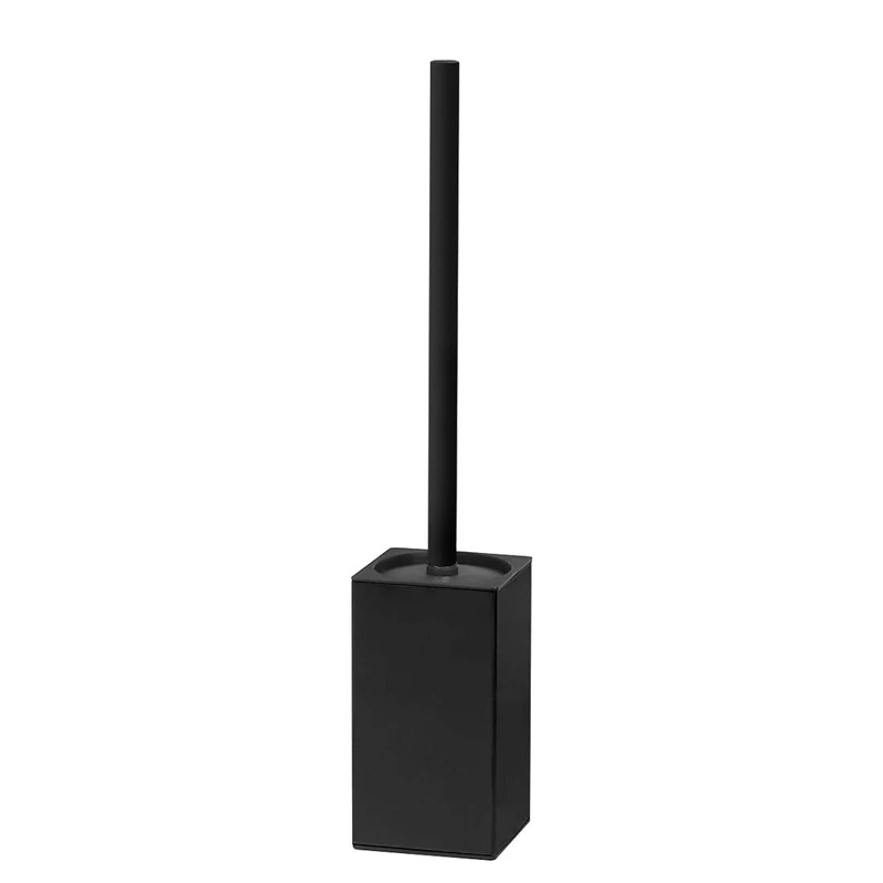 bgl Toilet Brush Holder Stainless Steel 304 Standing Black Square Toilet Brush Holder for Bathroom Storage and Organization (Black)
