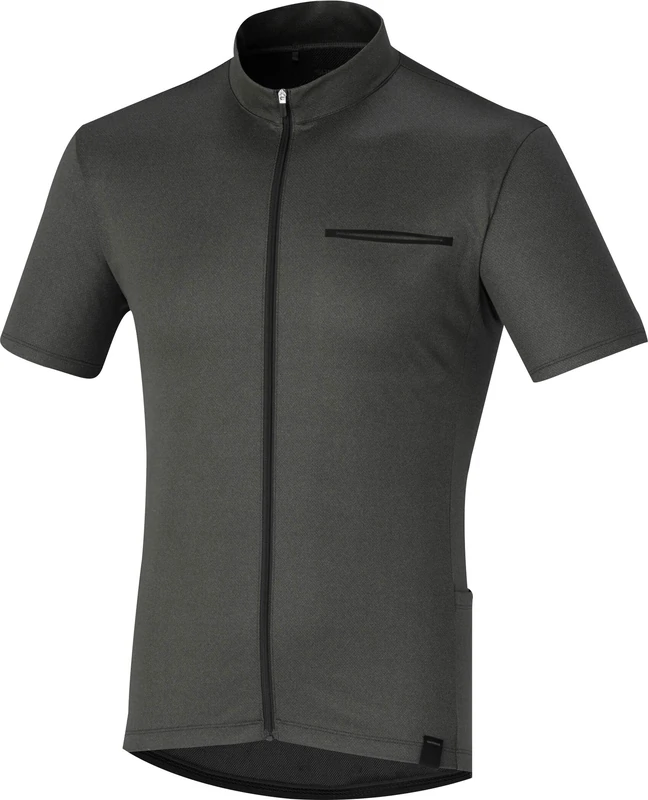 Shimano Clothing Men's Transit Pavement Jersey, Black Denim, Size L