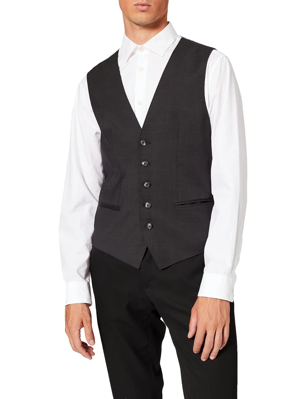 bugatti Men's 780200-99801 Waistcoat, Grey, 26 (Manufacturer Size:) - Image 1