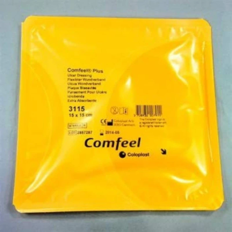 Coloplast 33115 Comfeel Plus Hydrocolloid Dressing, 15cm x 15cm, Pack of 10