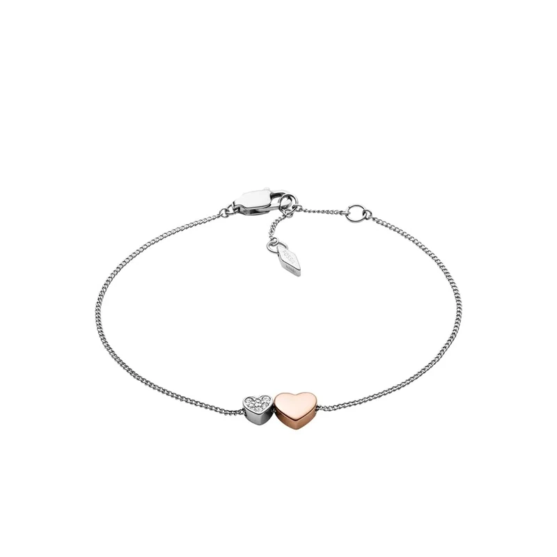 Fossil Women's Stainless steel with lobster clasp closure slim chain bracelet