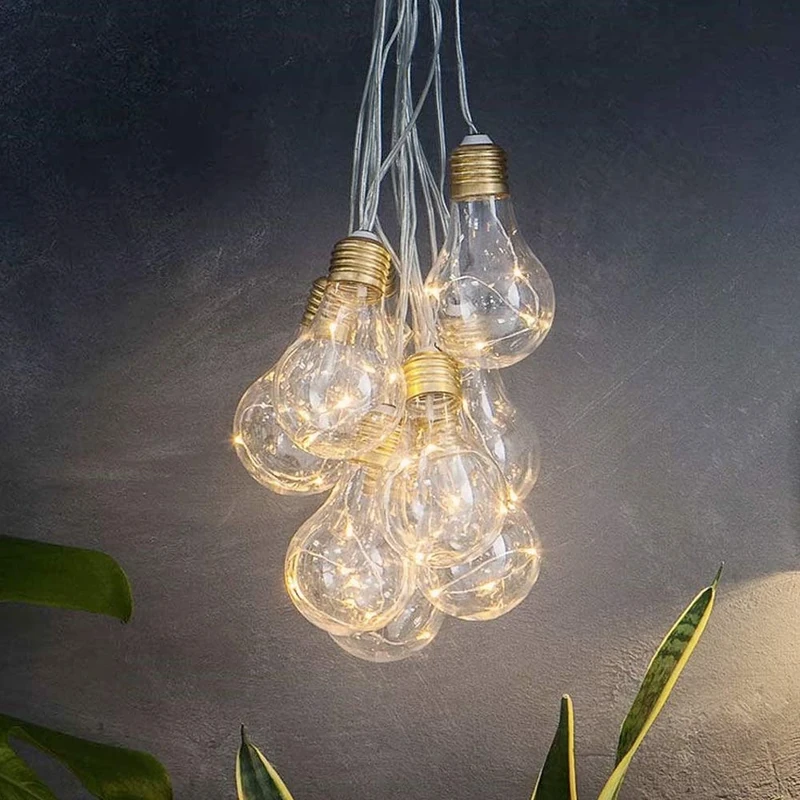 Lumify® USB Chargeable Outdoor Solar Powered Vintage Bulb Lights -20 Bulbs