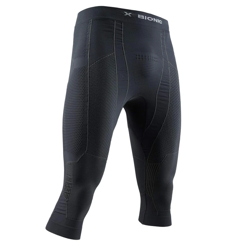 X-BIONIC Men Moto Energizer 4.0 Light 3/4 Pants - Charcoal/Pearl Grey, 2X-Large - Image 1
