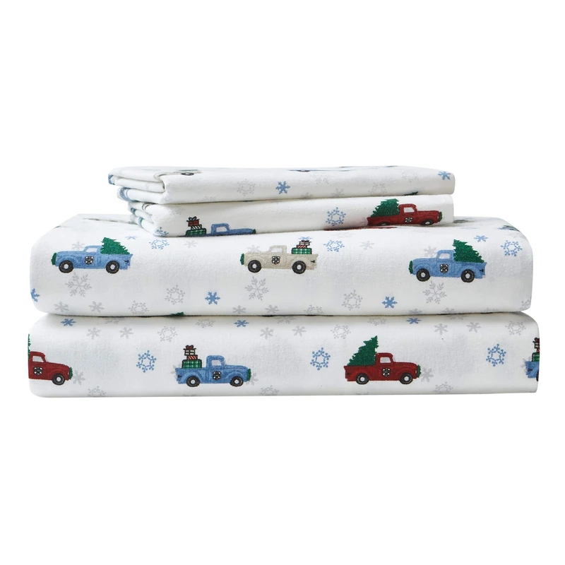 Eddie Bauer - Full Sheets, Cotton Flannel Bedding Set, Brushed For Extra Softness, Cozy Home Decor (Winter Outing, Full) - Image 1