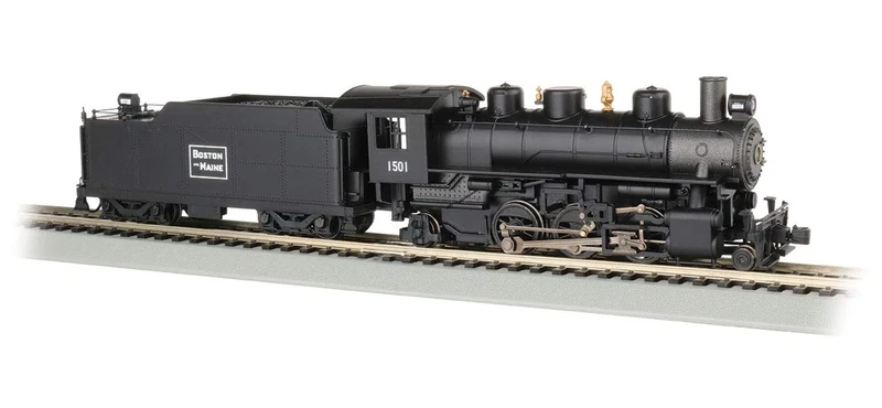 Prairie 2-6-2 Steam Locomotive w/Smoke & Tender - Boston & Maine #1501 - HO Scale