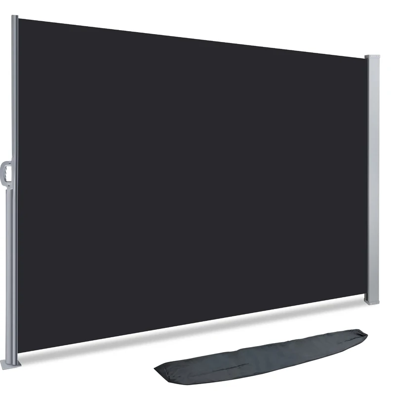 VOUNOT Side Awning Retractable, Outdoor Privacy Screen for Garden, Balcony, Terrace, 180 x 300 cm, Anthracite