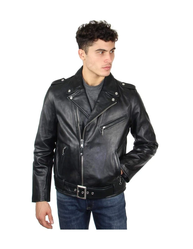 SCHOTT Men's Lcicon2 Jacket Not Applicable, Black (Black Black), XXX-Large - Image 1