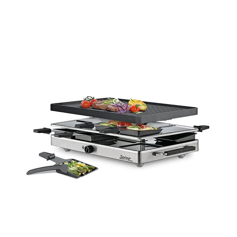 Spring KP3267310001 Raclette with Aluminium Grill Plate Black One Size
