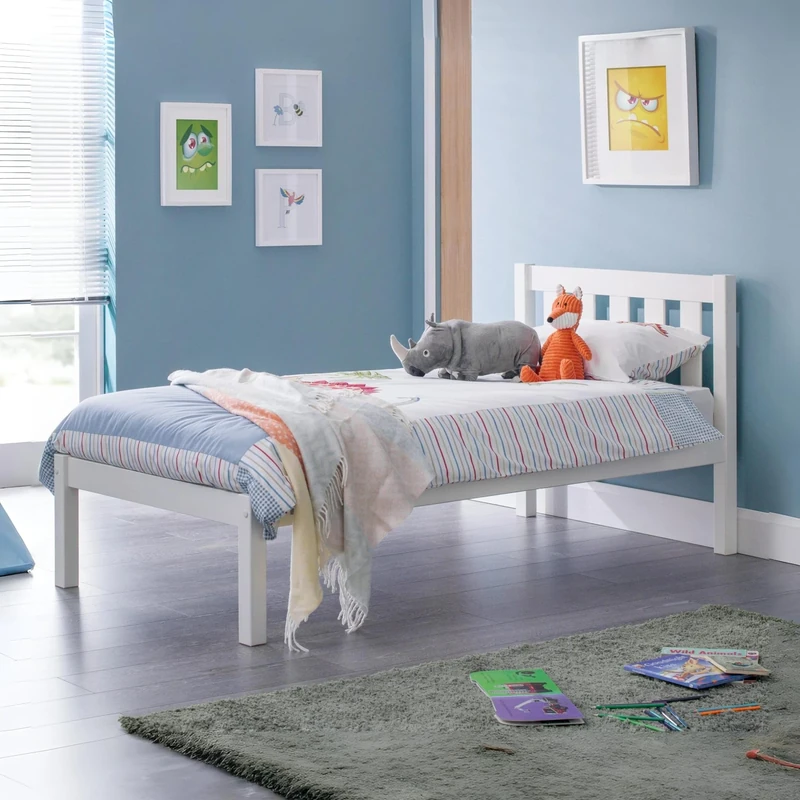 Julian Bowen Luna Bed - Surf White Painted Beds