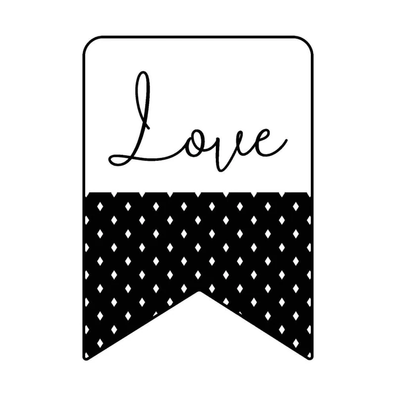 Artemio Paper Clip Love Wooden Stamp