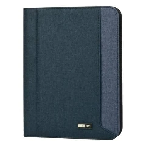 Niji A4 Clipboard with Zip Closure Fabric Blue City Time