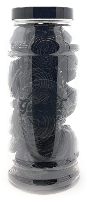 Liquorice Wheels Retro Sweet Shop Jar by The Gourmet Sweet Company