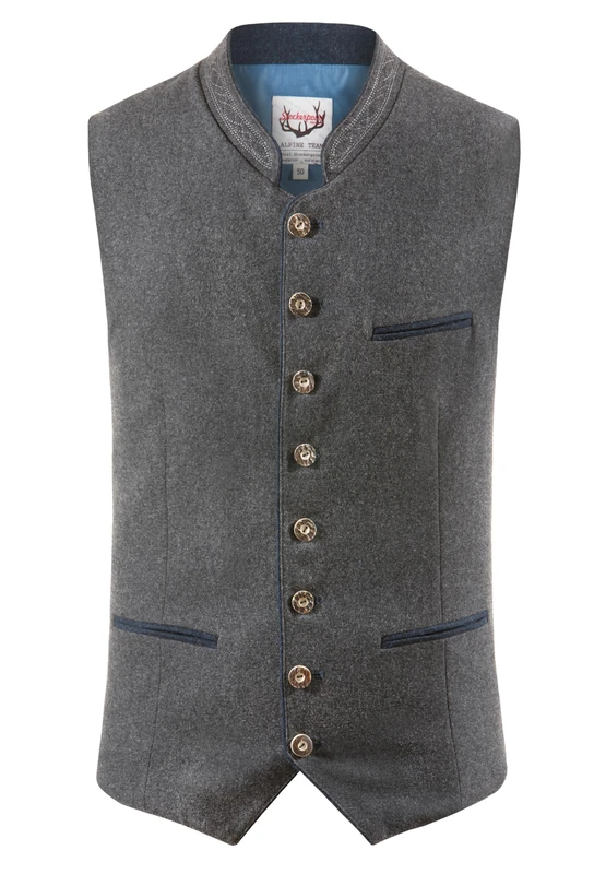 Stockerpoint Men's Weste Sirius Trachtenwesten Not Applicable, Grey (Grau-Dunkelblau Grau-Dunkelblau), XXX-Large (Manufacturer Size: 58) - Image 1