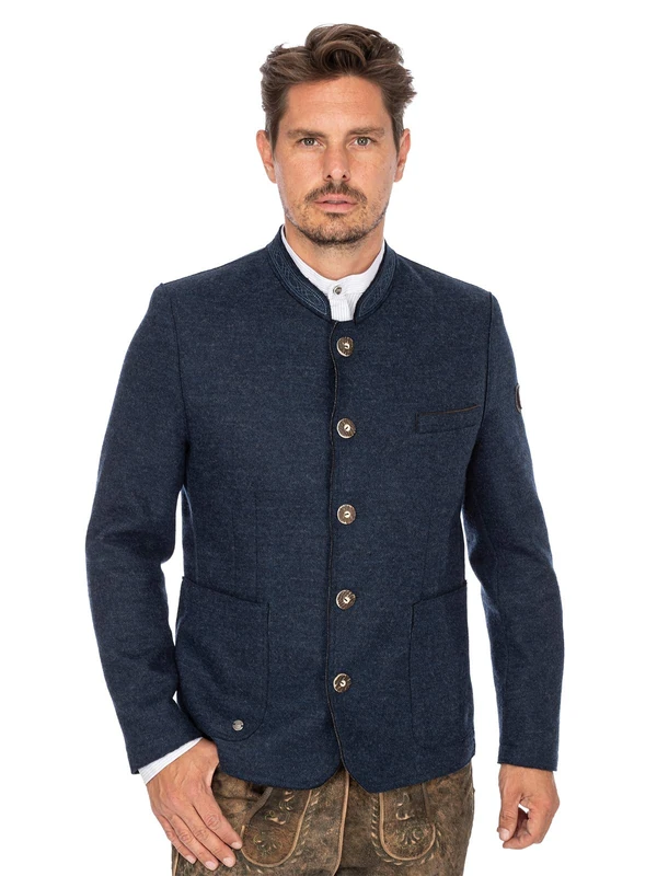 Stockerpoint Men's Jacke Wolfgang2 Trachtenjacken Not Applicable, Blue (Dunkelblau Dunkelblau), X-Small (Manufacturer Size: 46)