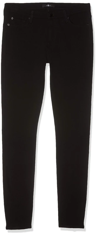 7 For All Mankind Women's Skinny Jeans, Black (Black Nj), 26W / 30L