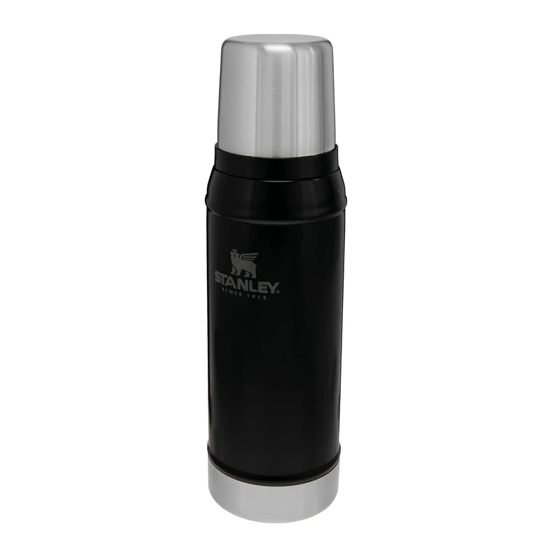 Stanley 1913 Classic Legendary Thermal Flask 0.75L - Keeps Hot Or Cold for 20 Hours - BPA-Free Insulated Bottle - Stainless Steel Coffee Flask - Leakproof - Dishwasher Safe - Matte Black