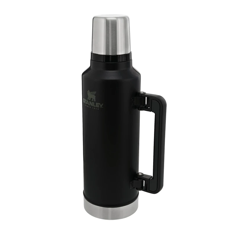 Stanley 1913 Classic Legendary Thermal Flask 1.9L - Keeps Hot Or Cold for 45 Hours - BPA-Free Insulated Bottle - Stainless Steel Coffee Flask - Leakproof - Dishwasher Safe - Matte Black