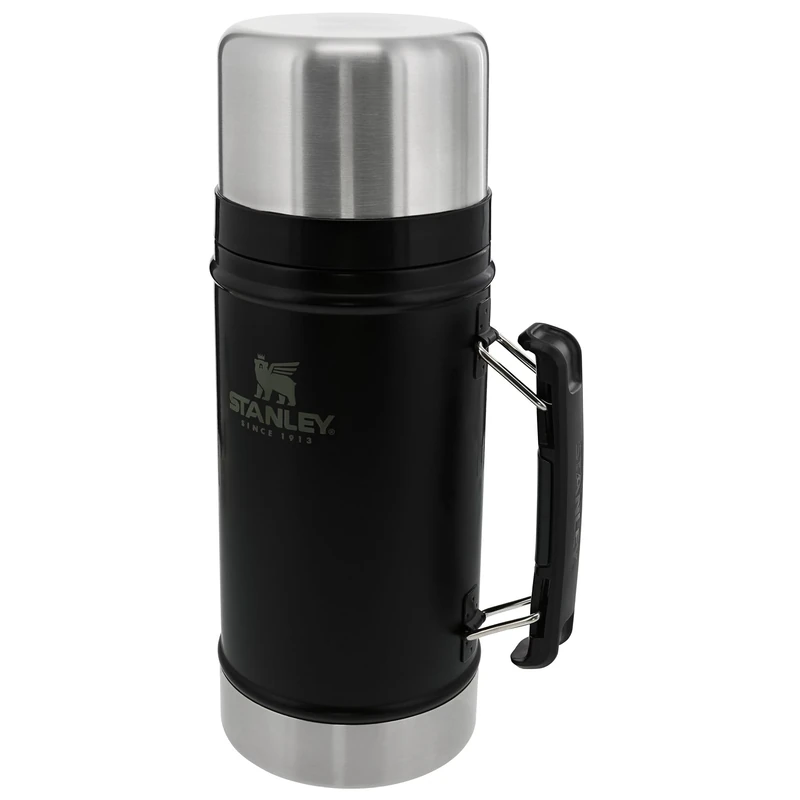 STANLEY 1913 Classic Legendary Food Jar 0.94L - Hot For 20 Hours - BPA-Free - Stainless Steel Coffee Flask - Leakproof Lid Doubles As Cup - Dishwasher Safe - Thermal Lunch Box - Matte Black