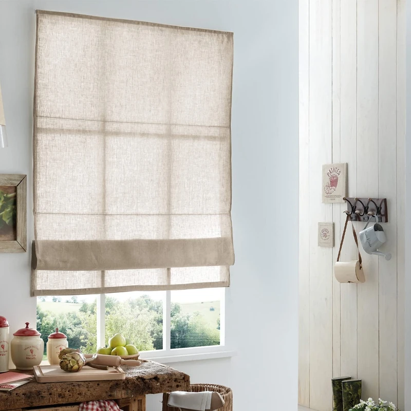 madecostore Briza Ship Blind 100% Linen – L80 x H220 cm – Self-Locking Mechanism - Image 1