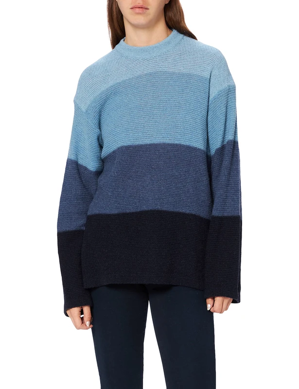 Kings of Indigo Women's May Jumper Not Applicable, Blue (Stripe Navy 8122), Small - Image 1