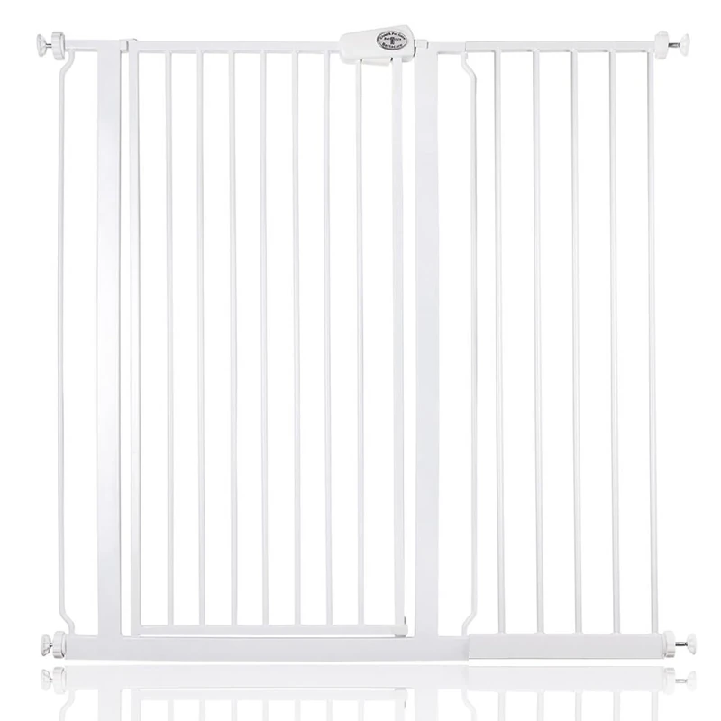 Bettacare Extra Tall Pressure Installed Premium Pet Gate, 108.4cm - 116cm, White, Pressure Fit Stair Gate for Dog, Safety Barrier for Puppy, Easy Installation