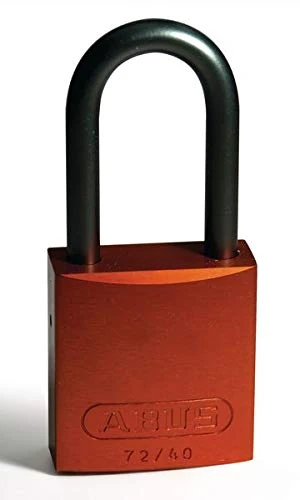 Aluminum Padlock with Aluminum Shackle, 40mm x 89mm x 19mm, Orange