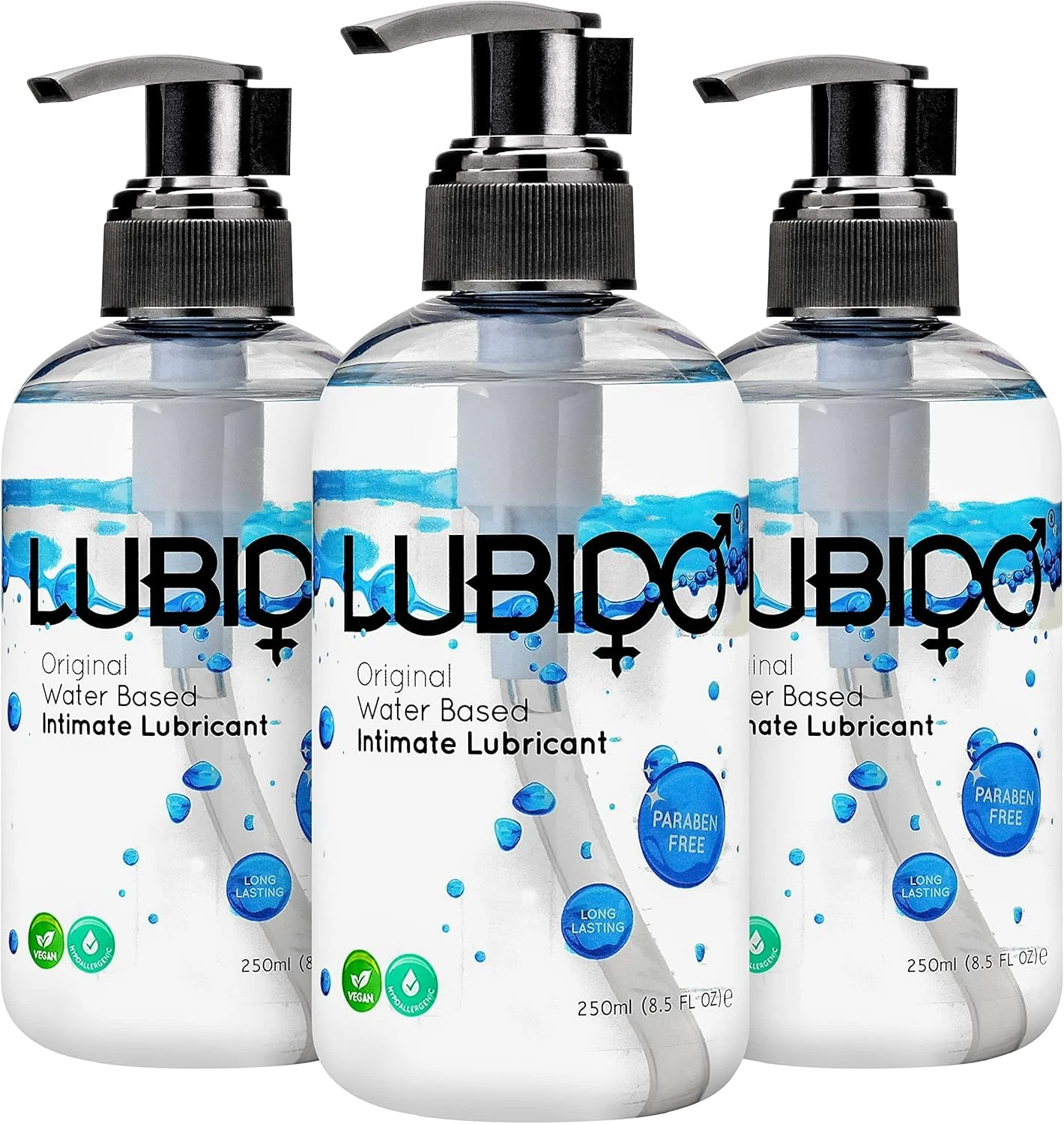 Lubido Original Water Based Paraben Free Intimate Gel Lube – 250ml (Pack of 3)