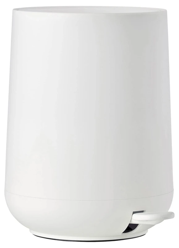 Zone Denmark Nova Pedal Bin, Cosmetic Bathroom Bin, Small Waste Bin for Bathroom, 3 Litre, Ø 20.5 cm, Height 23.5 cm, White