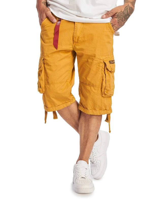 aplha Industries Men's Jet Short Bermuda Shorts, Wheat, 32