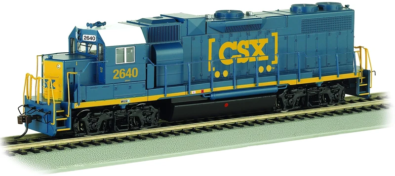 Bachmann EMD GP38-2 CSX Model Train, Blue, Metal, Realistic, Indoor, Home, Free-standing, Matte Finish