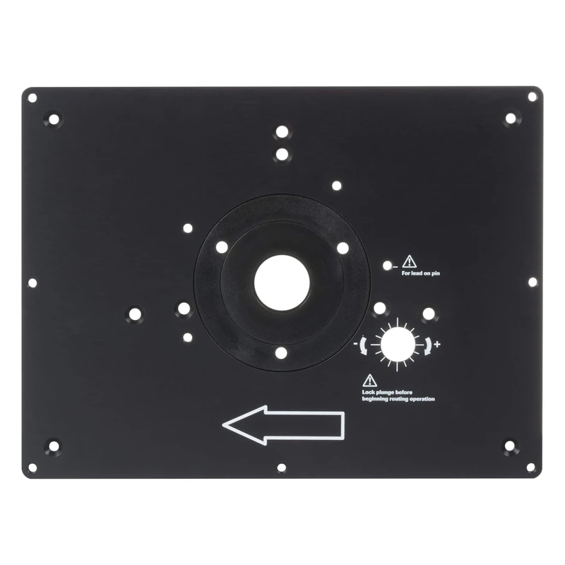 Trend Router Table Insert Plate, Aluminium Alloy, 305.8 mm x 229 mm, Pre-Drilled for Trend T11 & TBC Base, Customisable Fit, RTI/PLATE/A