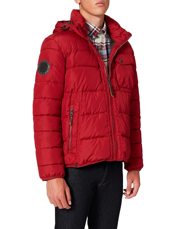 Camel Active Men's 420800 Jacket, Red (Red 51), Medium (Size: 25)