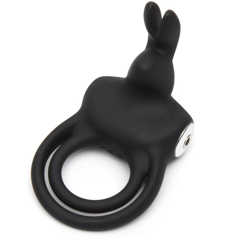 Lovehoney Happy Rabbit Vibrating Cock Ring Male Sex Toy | Silicone Stretchy Penis Ring Enhancer for Shaft & Balls | 12 Mode Clitoral Stimulator | Adult Toy for Couples Harder Erection Support for Men - Image 1