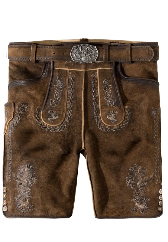 Stockerpoint Men's Hose Thomas2 Lederhosen Not Applicable, Brown (Stein Geäscht Stein Geäscht), 30 (Manufacturer Size: 56)